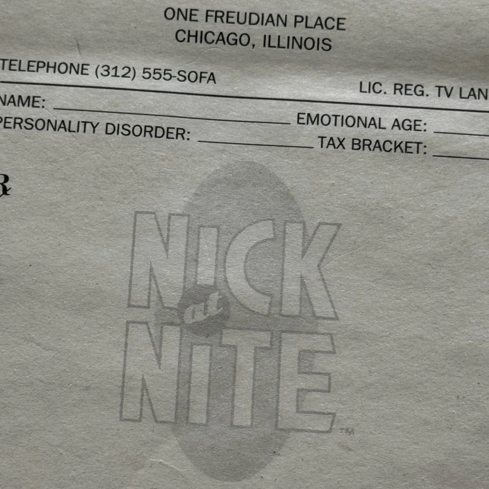 Nick at Nite Classic TV Bob Hartley PhD Prescription Pad